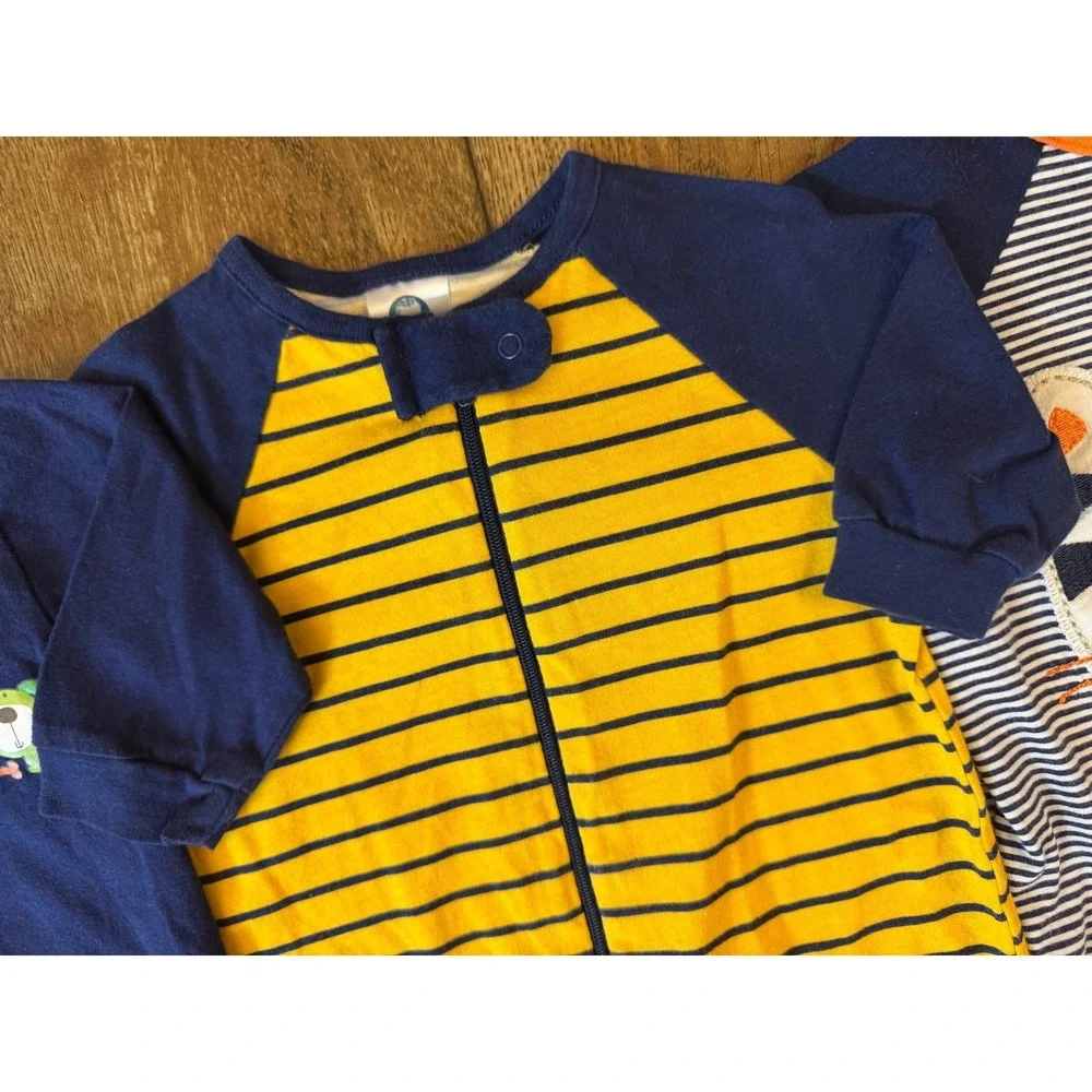Gerber Baby Boy 0/3 Months Footed Sleepers‎ Outfits Zipper Pajamas Clothes Tiger